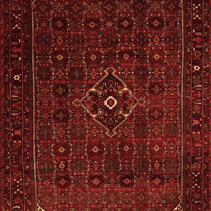 Serging Thickness of Machine Washable Persian Orange Traditional Area Rugs, wshtr1889org