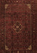 Machine Washable Persian Brown Traditional Rug, wshtr1889brn