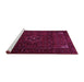 Sideview of Machine Washable Persian Pink Traditional Rug, wshtr1889pnk