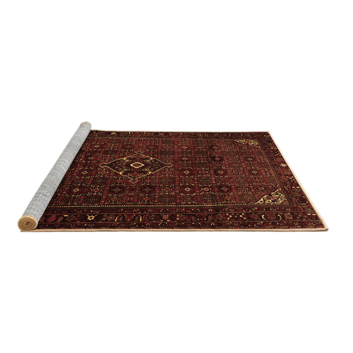 Sideview of Machine Washable Persian Brown Traditional Rug, wshtr1889brn