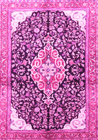 Medallion Pink Traditional Rug, tr188pnk