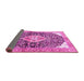 Sideview of Medallion Pink Traditional Rug, tr188pnk