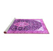 Sideview of Machine Washable Medallion Purple Traditional Area Rugs, wshtr188pur