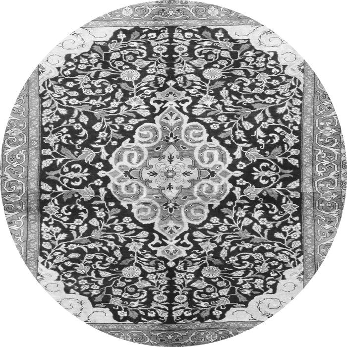 Square Medallion Gray Traditional Rug, tr188gry