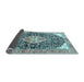 Sideview of Medallion Light Blue Traditional Rug, tr188lblu