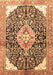 Medallion Brown Traditional Rug, tr188brn