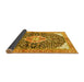 Sideview of Medallion Yellow Traditional Rug, tr188yw