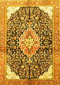 Medallion Yellow Traditional Rug, tr188yw