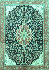 Medallion Turquoise Traditional Rug, tr188turq