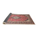 Sideview of Traditional Light French Beige Brown Medallion Rug, tr189