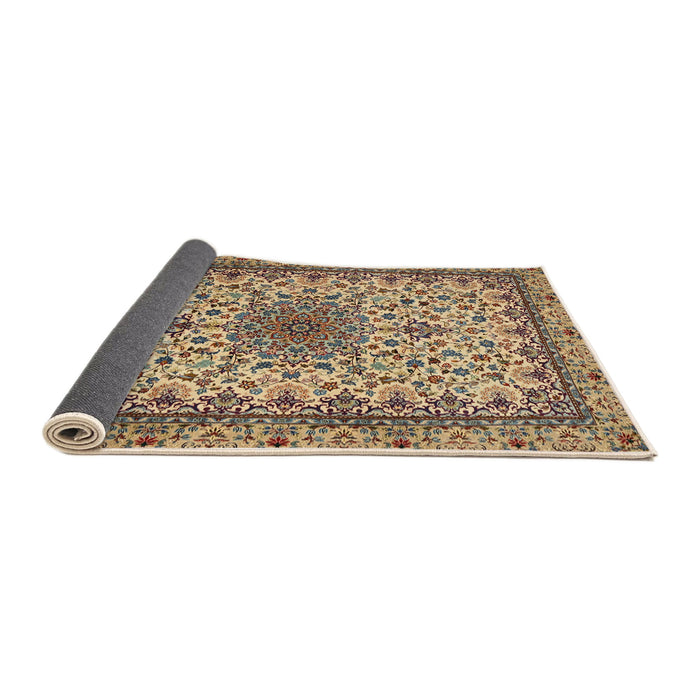 Sideview of Traditional Reddish Brown Medallion Rug, tr1890