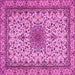 Square Medallion Pink Traditional Rug, tr1890pnk