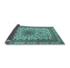 Sideview of Medallion Light Blue Traditional Rug, tr1890lblu