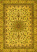 Medallion Yellow Traditional Rug, tr1890yw