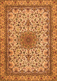 Medallion Orange Traditional Rug, tr1890org