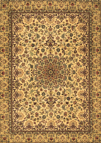 Medallion Brown Traditional Rug, tr1890brn