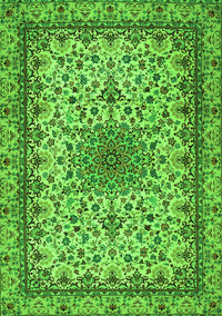 Medallion Green Traditional Rug, tr1890grn