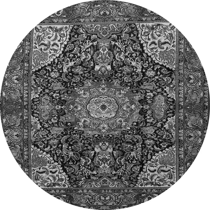 Square Medallion Gray Traditional Rug, tr1891gry