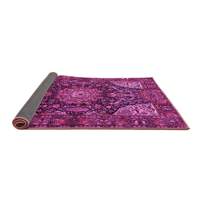 Sideview of Medallion Pink Traditional Rug, tr1891pnk