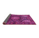 Sideview of Medallion Pink Traditional Rug, tr1891pnk