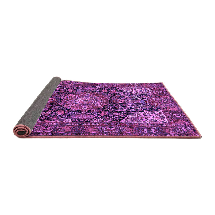 Sideview of Medallion Purple Traditional Rug, tr1891pur