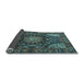 Sideview of Medallion Light Blue Traditional Rug, tr1891lblu