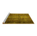 Sideview of Machine Washable Persian Yellow Traditional Rug, wshtr1892yw