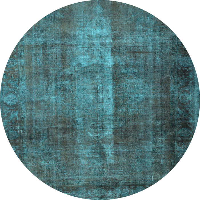 Round Persian Light Blue Traditional Rug, tr1892lblu