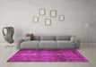 Machine Washable Persian Pink Traditional Rug in a Living Room, wshtr1892pnk