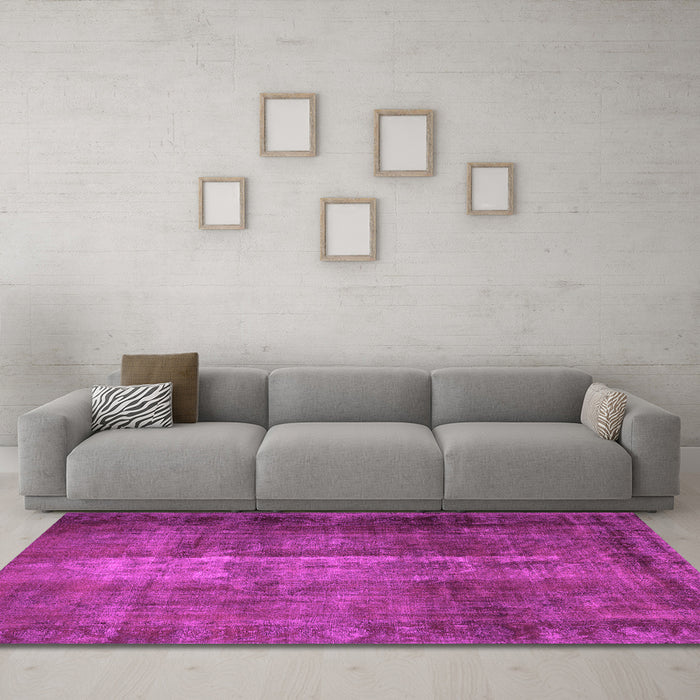 Machine Washable Persian Pink Traditional Rug in a Living Room, wshtr1892pnk