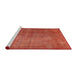 Sideview of Machine Washable Traditional Neon Red Rug, wshtr1893