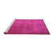 Sideview of Machine Washable Persian Pink Traditional Rug, wshtr1893pnk