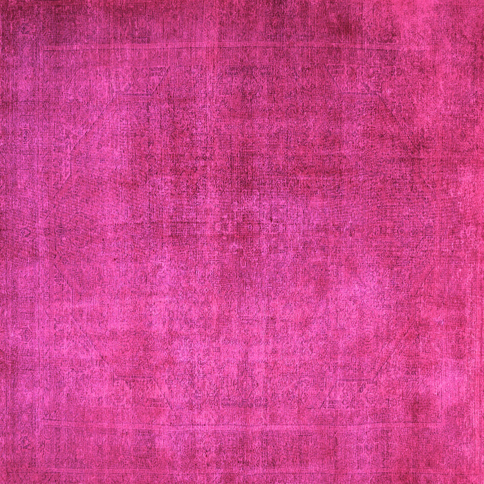 Square Machine Washable Persian Pink Traditional Rug, wshtr1893pnk