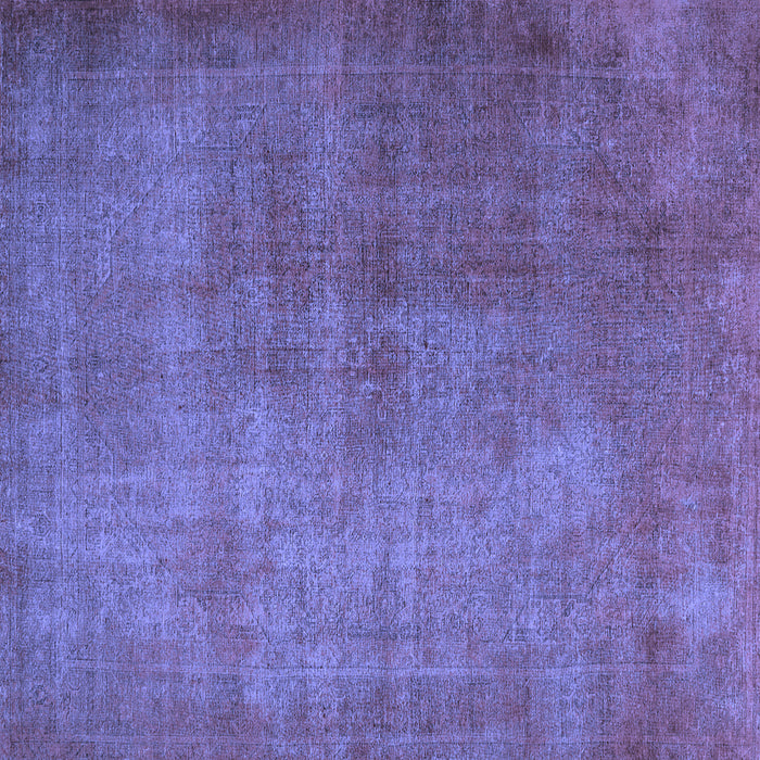 Square Machine Washable Persian Blue Traditional Rug, wshtr1893blu