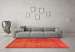 Machine Washable Persian Orange Traditional Area Rugs in a Living Room, wshtr1893org