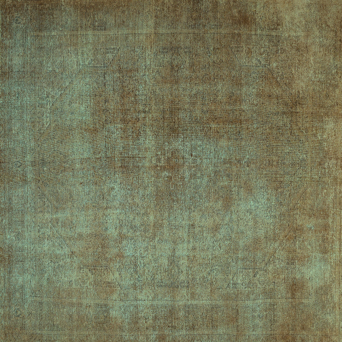 Square Persian Turquoise Traditional Rug, tr1893turq