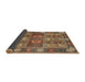Sideview of Traditional Dark Sienna Brown Persian Rug, tr1894