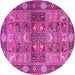 Round Persian Pink Traditional Rug, tr1894pnk