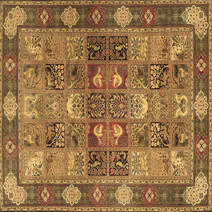 Square Persian Brown Traditional Rug, tr1894brn