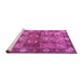 Sideview of Machine Washable Persian Pink Traditional Rug, wshtr1894pnk