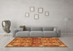 Machine Washable Persian Orange Traditional Area Rugs in a Living Room, wshtr1894org