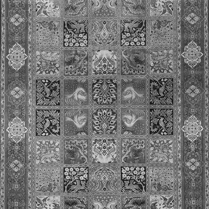 Serging Thickness of Machine Washable Persian Gray Traditional Rug, wshtr1894gry
