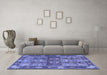 Machine Washable Persian Blue Traditional Rug in a Living Room, wshtr1894blu