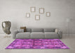 Machine Washable Persian Purple Traditional Area Rugs in a Living Room, wshtr1894pur