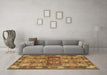 Machine Washable Persian Brown Traditional Rug in a Living Room,, wshtr1894brn