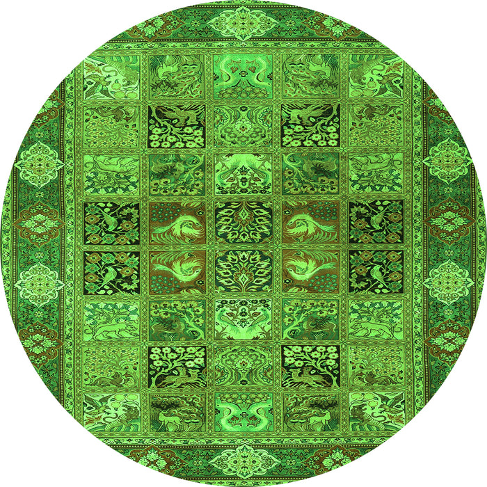 Machine Washable Persian Green Traditional Area Rugs, wshtr1894grn