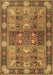 Machine Washable Persian Brown Traditional Rug, wshtr1894brn