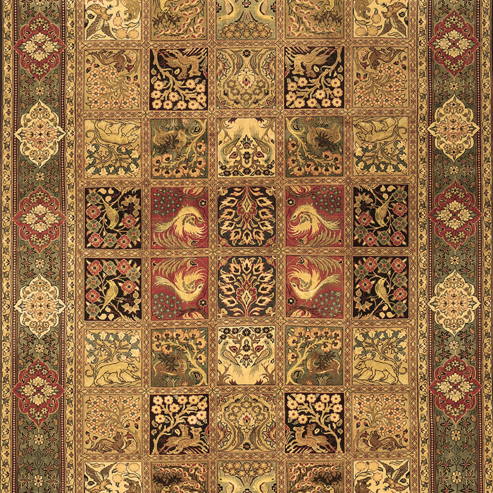 Machine Washable Persian Brown Traditional Rug, wshtr1894brn