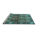 Sideview of Machine Washable Persian Light Blue Traditional Rug, wshtr1894lblu