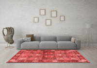 Machine Washable Persian Red Traditional Rug, wshtr1894red